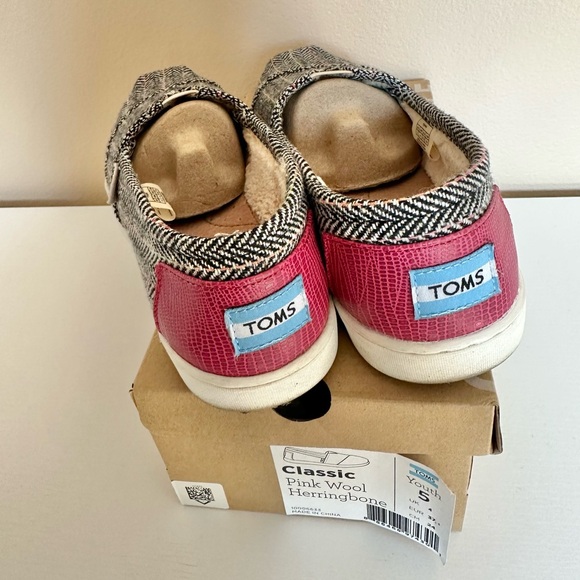Toms youth 5 pink wool herringbone - Picture 3 of 6